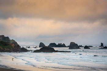 Surfer at Indian Beach