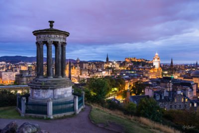 Travel Photograph: Dugald Stewart Monument and Edinburgh by Nat Coalson